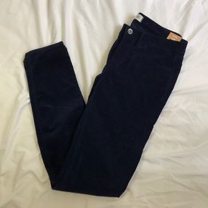Madewelll skinny cords in navy blue NWT